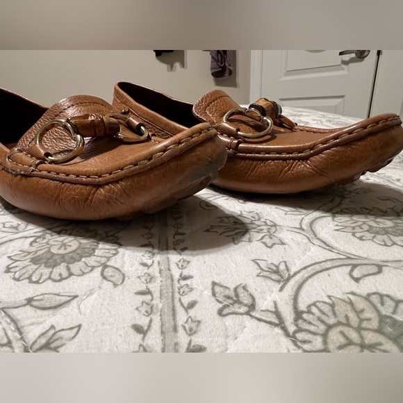 VINTAGE GUCCI LEATHER DRIVING BAMBOO HORSEBIT LOAFER TAN SIZE 36.5 EU / 6.5 US - Picture 9 of 12